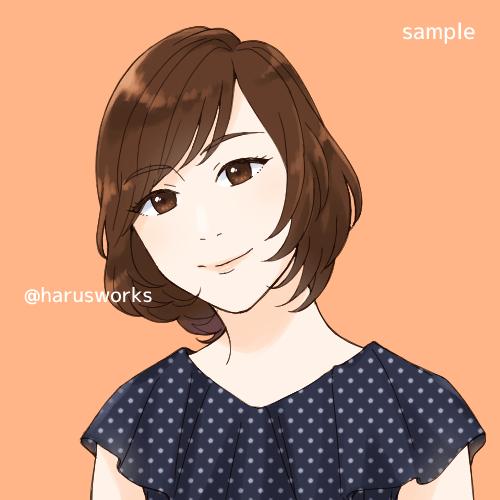 Instagram用 女性のマンガイラスト化 Harusworksさん フリーランスイラストレーター のポートフォリオ ココナラ