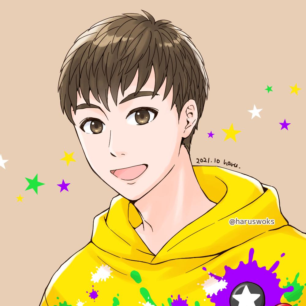 ココナラご依頼で制作した男性のイラストアイコン Harusworksさん フリーランスイラストレーター のポートフォリオ ココナラ