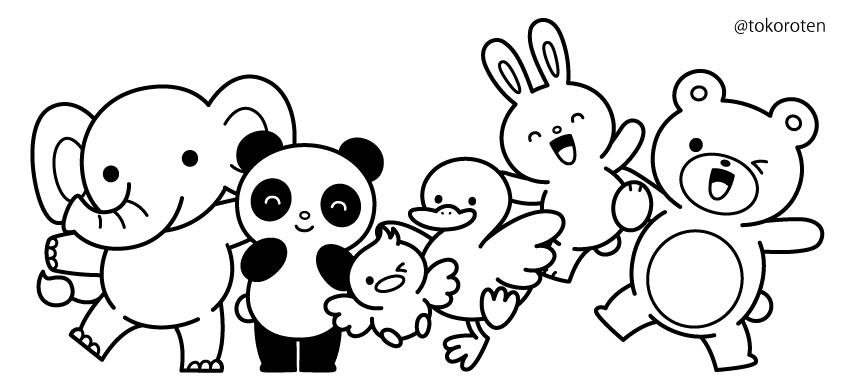保育園の組のアニマルをモチーフにしたイラスト作成 ところてんセンターさん イラストレーター のポートフォリオ ココナラ
