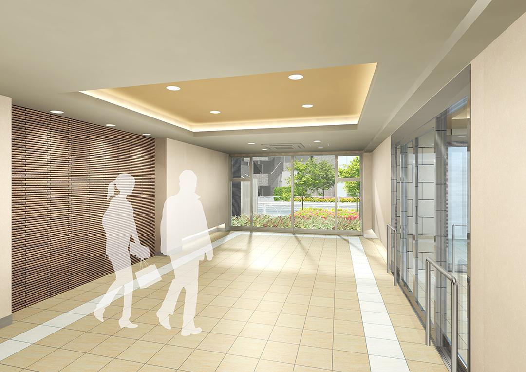 マンション エントランスホール内観パース Enishi3dさん 建築パース制作 １級建築士 のポートフォリオ ココナラ