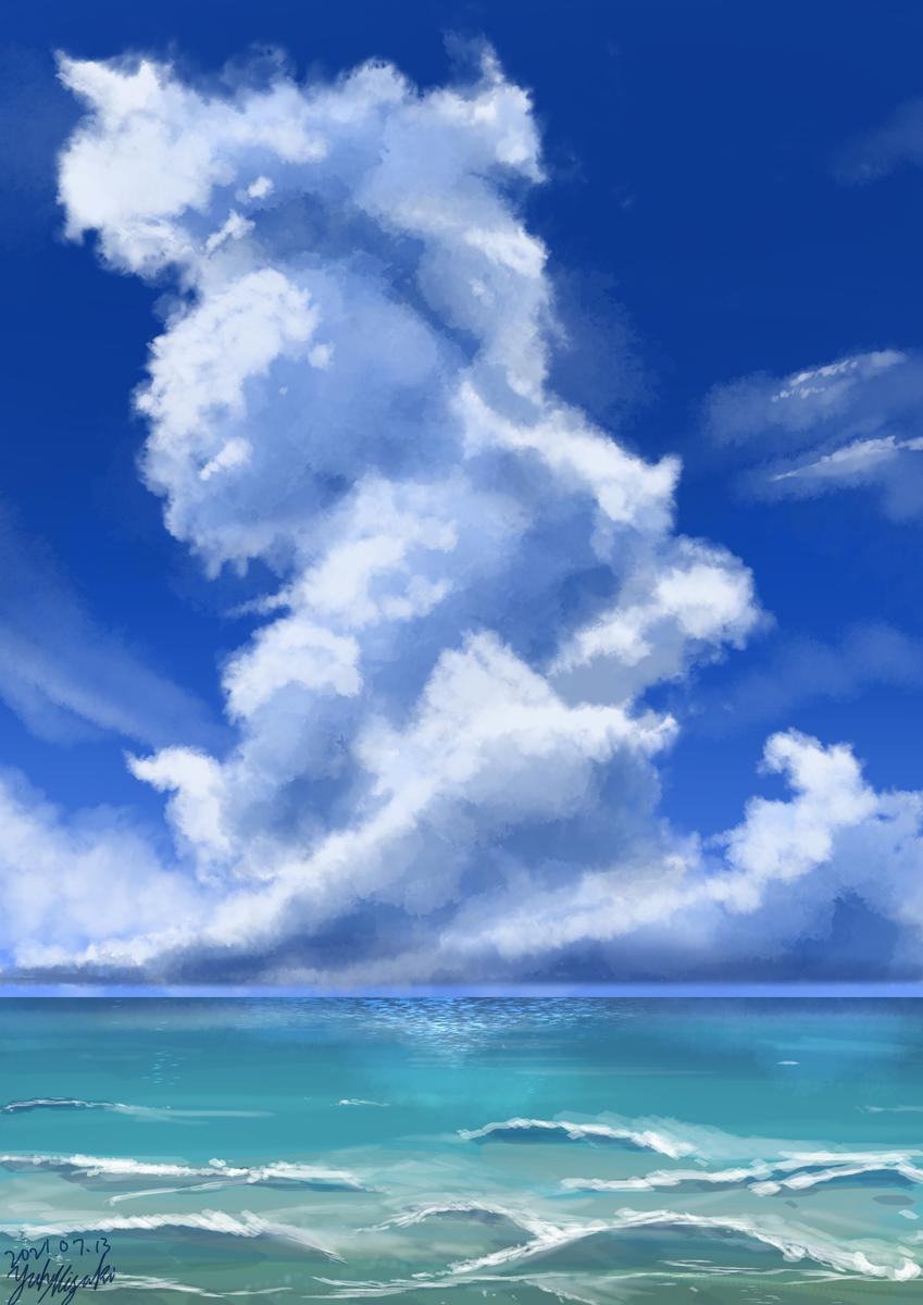背景イラスト 入道雲 水希遊さん イラストレーター のポートフォリオ ココナラ