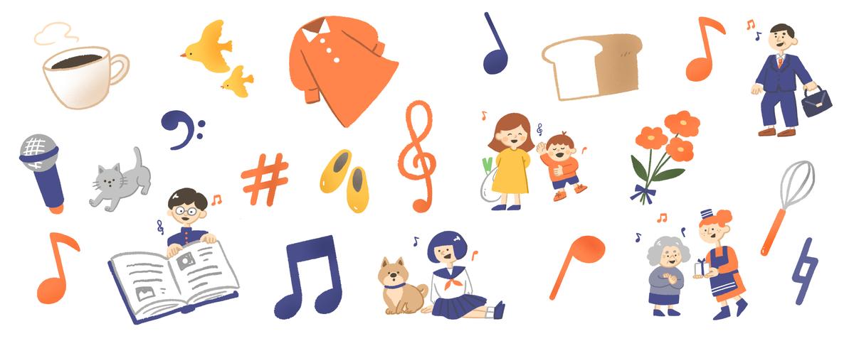 ボーカル教室 バナー用イラスト制作 Honma Illustさん フリーイラストレーター のポートフォリオ ココナラ