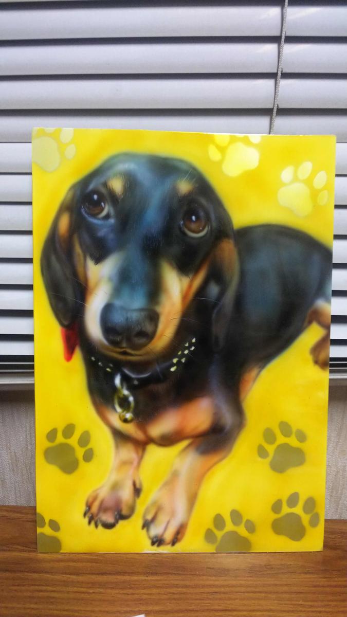 愛犬エアブラシ肖像画 とろろ天さん イラストレーター のポートフォリオ ココナラ