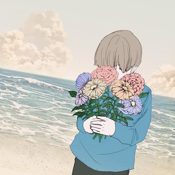 海と花束 マサキユウさん 背景美術マン イラストレーター のポートフォリオ ココナラ