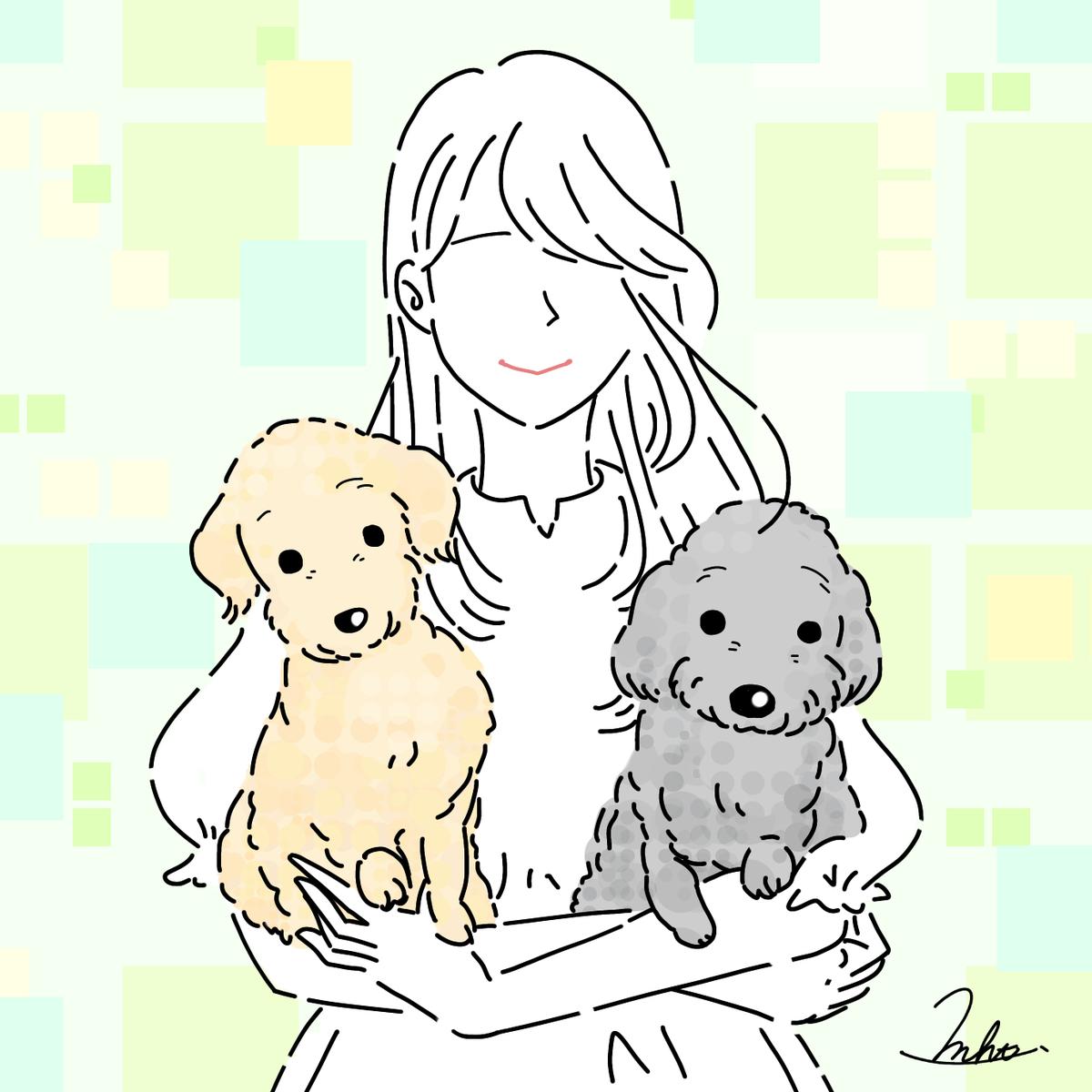 わんちゃんたちとのイラスト ミハトさん イラストレーター のポートフォリオ ココナラ わんちゃんたちとのイラスト ミハトさん イラストレーター のポートフォリオ ココナラ