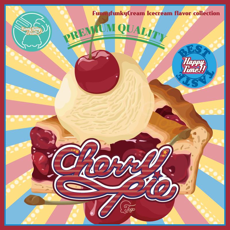 チェリーパイアイスクリームのイラスト トウゴさん デザイナーとイラストレーター のポートフォリオ ココナラ