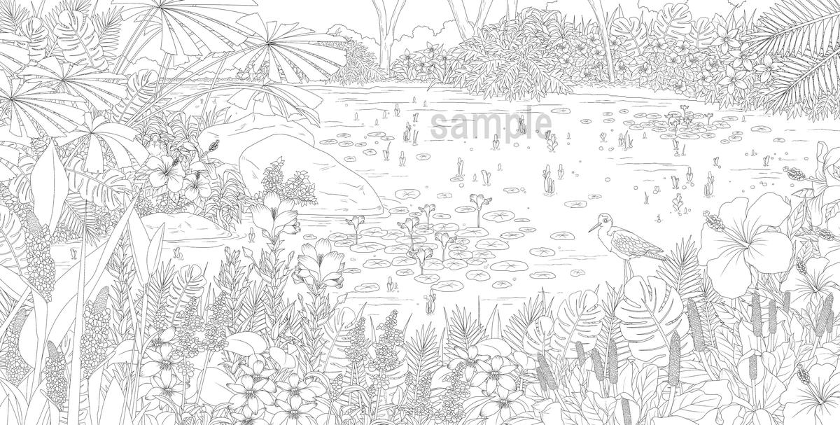 大人の塗り絵 線画イラスト フジモト チカさん 漫画家 イラストレーター のポートフォリオ ココナラ