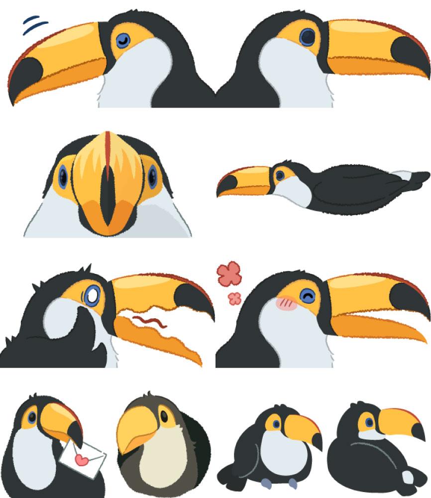 鳥のイラストサンプル みか Boisさん グラフィックデザイナー のポートフォリオ ココナラ